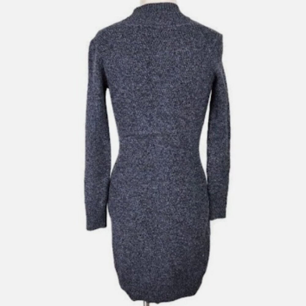 NWOT Athleta Innsbrook Black Marled Pullover Long Sleeve Wool Sweater Dress S - Picture 4 of 4